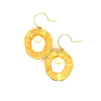 - Sea & Moon Medium Earring, Sterling Silver with Gold Plate
