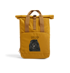 Black Chow Chow Chic: Aloof Floof Roll-Top Backpack
