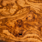 Handcrafted Irregular Olive Wood Serving Tray with Handles | Live Edge Platter