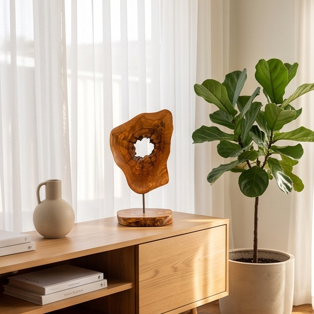 Olive Wood Unique Decorative Sculpture, home decor, gift