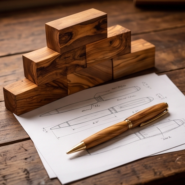 Olive Wood Pen Turning Blanks 10 cm