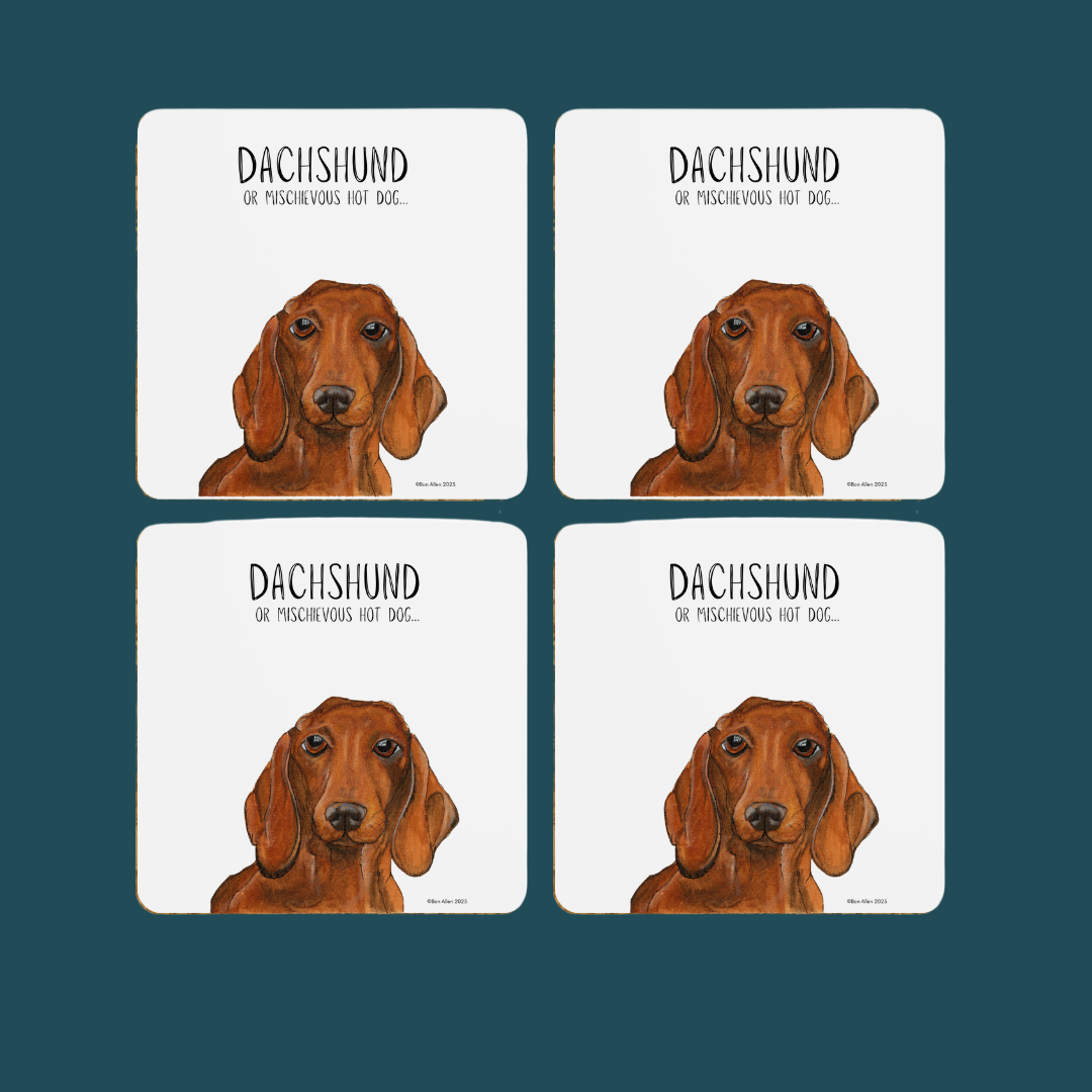 Dachshund Coaster Set – The Cutest Drink Guardians!