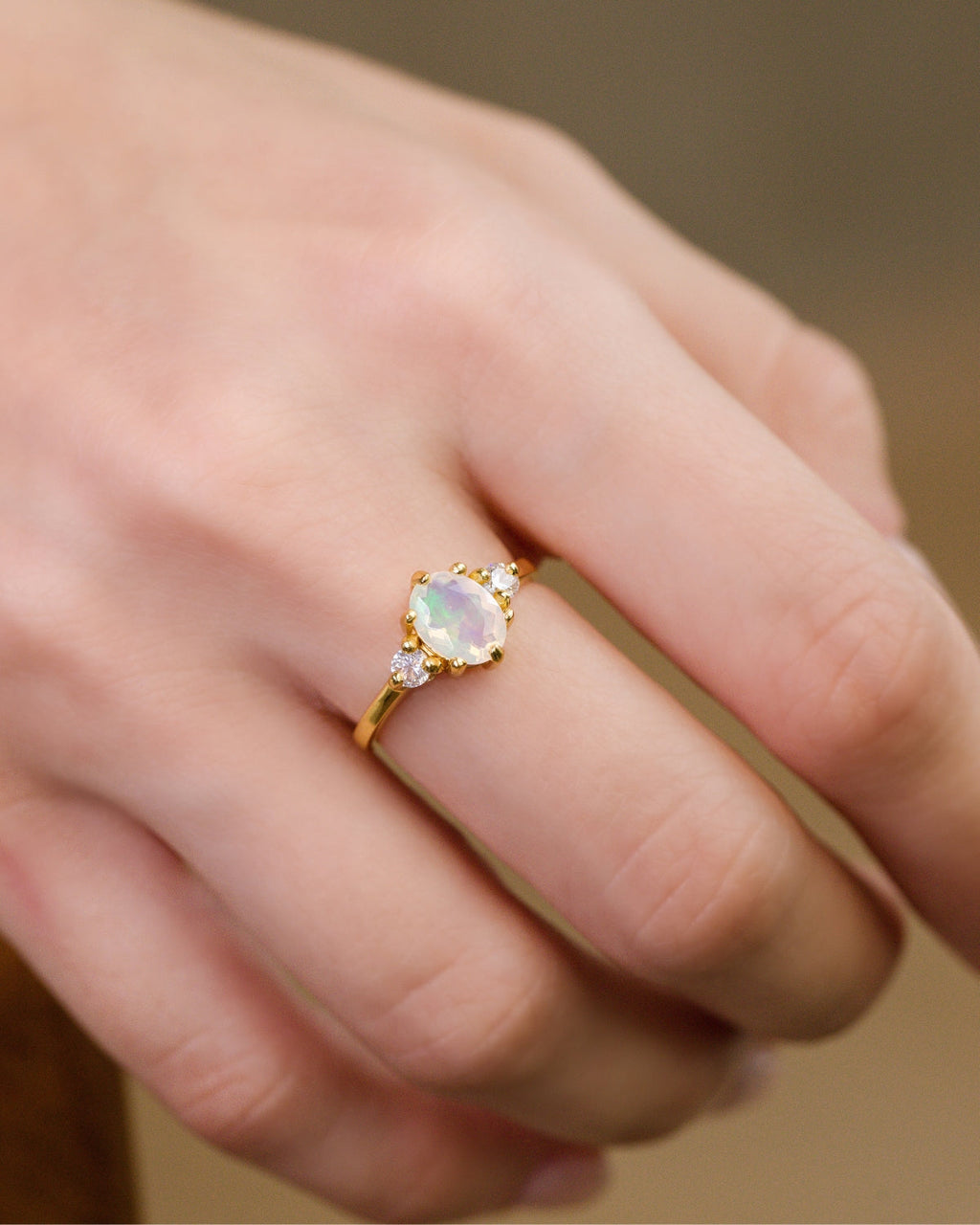 Opal Ring in 18k Gold Vermeil