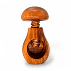 Olive Wood Mushroom Nutcracker | Wooden Screw Thread Manual Nut Breaker Tool