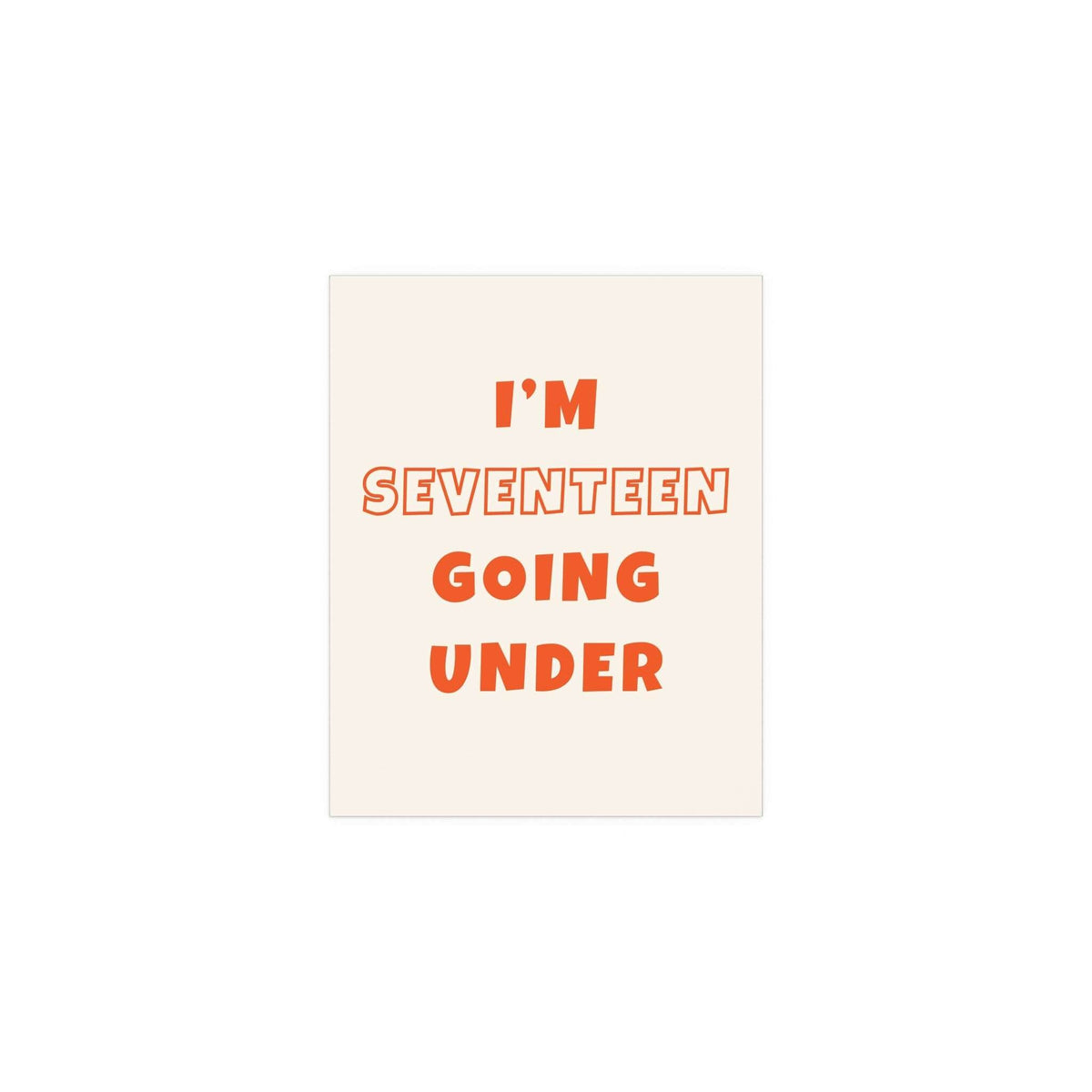 Sam Fender - Seventeen Going Under (Off-white + Orange)