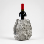 Solid Marble Wine Bottle Holder | Handcrafted Stone Wine Cooler