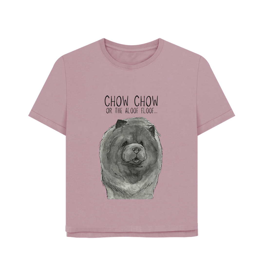 Stylish & Comfy: Blue Chow Chow Women's Relaxed Fit T-Shirt – The Perfect Fit for Dog Lovers!