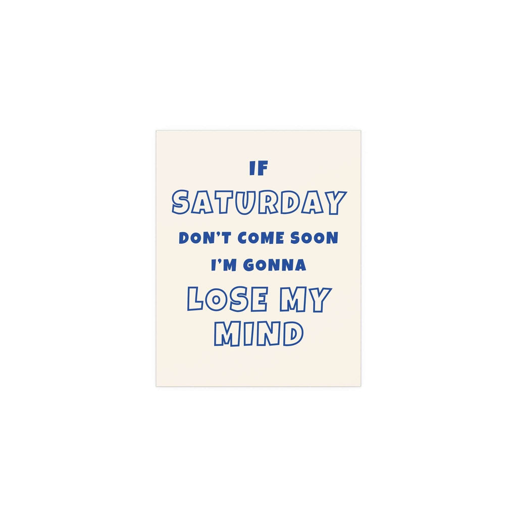 Sam Fender - Saturday (Off-white & Blue)