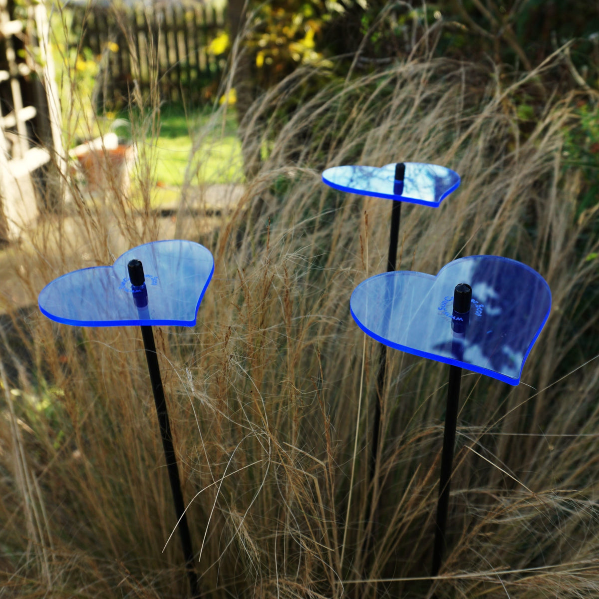 Garden Décor Ornaments Set of 3 'Hearts'