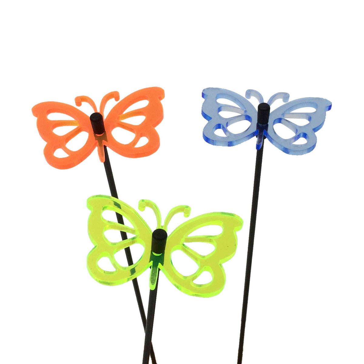 Small Garden Décor Ornaments Set of 3 'Comma Butterfly'