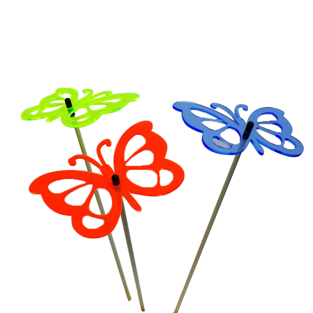 Large Garden Décor Ornaments Set of 3 'Comma Butterflies'
