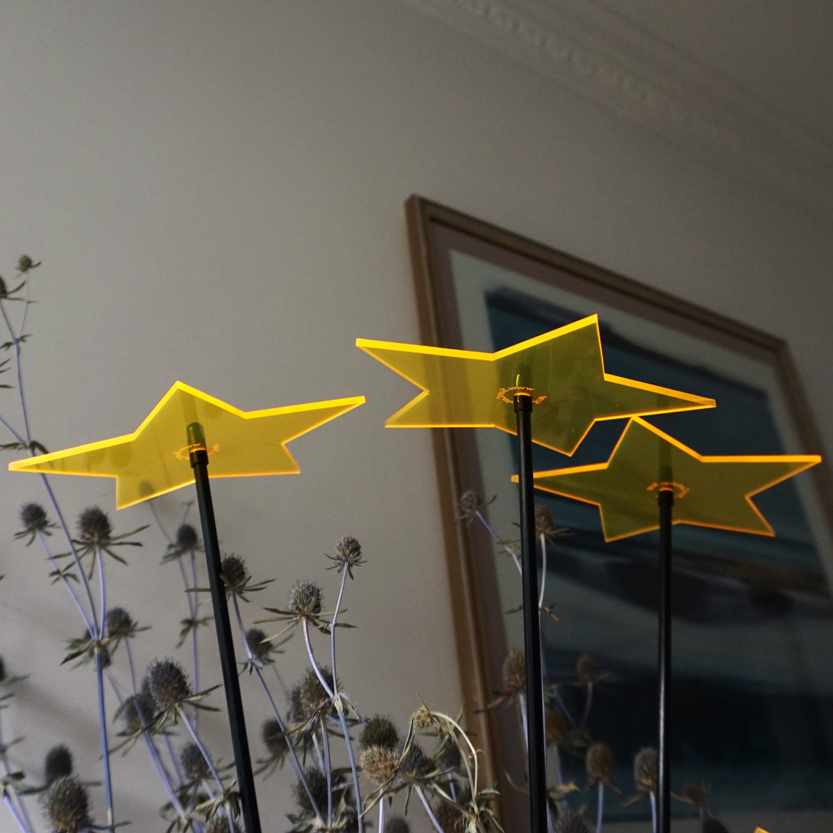 Large Garden Décor Ornaments Set of 3 'Shining Star'