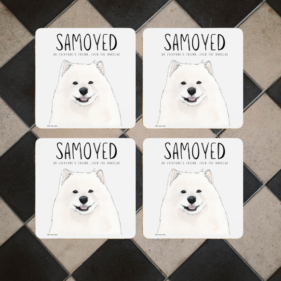 Samoyed Coasters – Smiles, Sass & Zero Security
