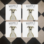 Whippet Real Good – Set of 4 Whippet Coasters!