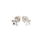 - Jasmine Flower Silver Stud Earrings
