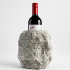 Solid Marble Wine Bottle Holder | Handcrafted Stone Wine Cooler