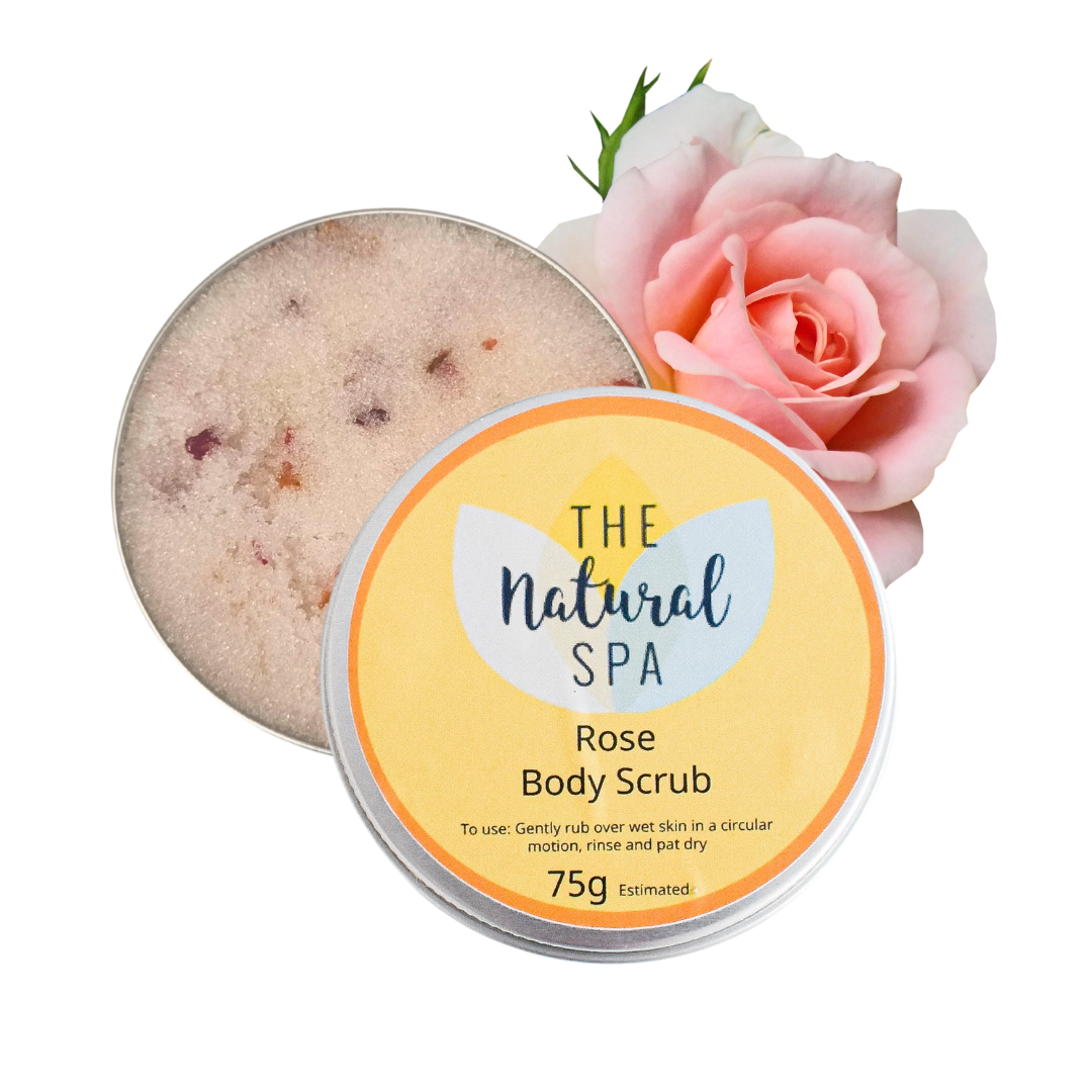 - Rose Sugar Scrub | Natural Exfoliating Body Scrub for Smooth, Glowing Skin | Vegan, Plastic-Free Skincare | 2 Size Options
