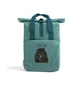 Black Chow Chow Chic: Aloof Floof Roll-Top Backpack