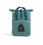 Black Chow Chow Chic: Aloof Floof Roll-Top Backpack