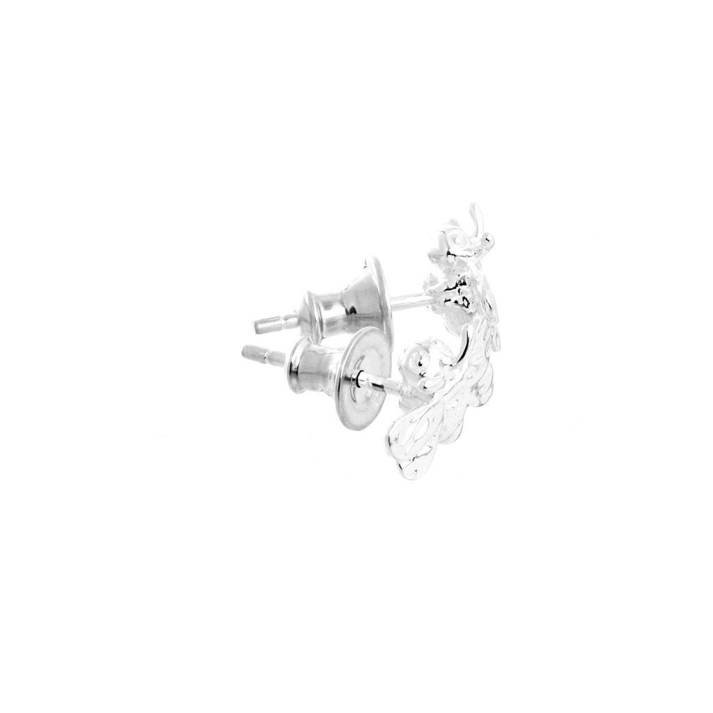 - Bumble Bee Silver Stud Earrings