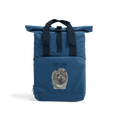 Blue Chow Chow Chic: Aloof Floof Roll-Top Backpack