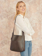 Yumi Brown Shoulder Bag