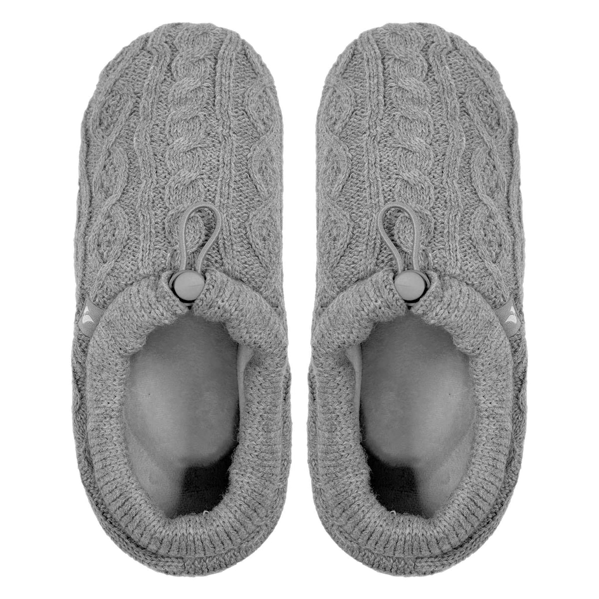 Ladies Knitted Drawstring Slippers for Winter