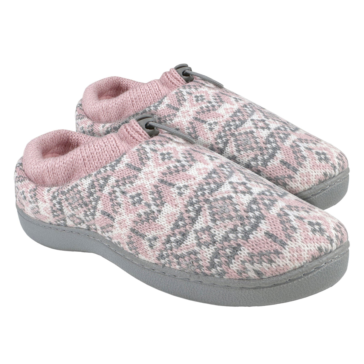 Ladies Knitted Drawstring Slippers for Winter