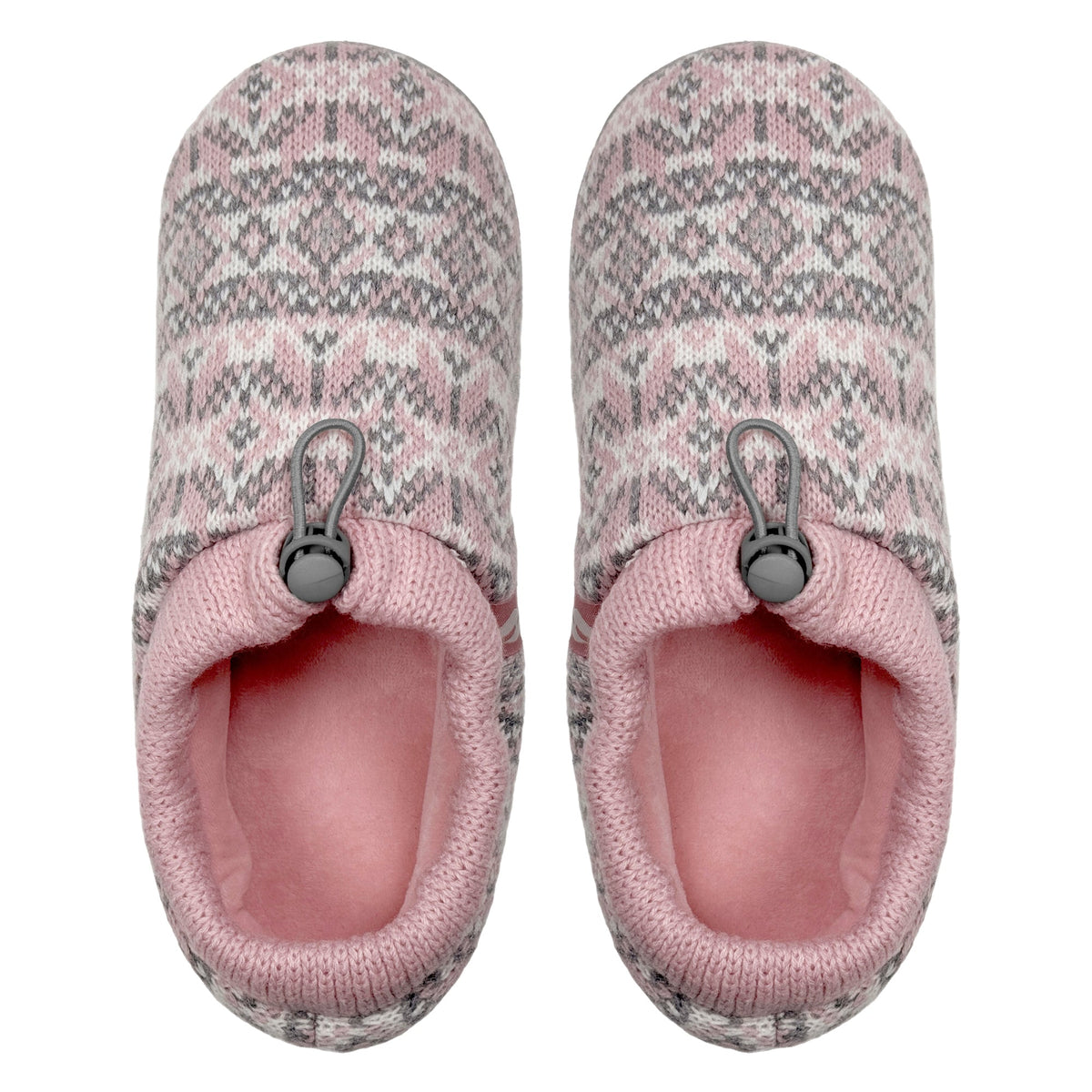 Ladies Knitted Drawstring Slippers for Winter