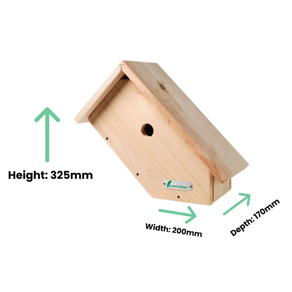 Handmade Wooden Side View Bird Box