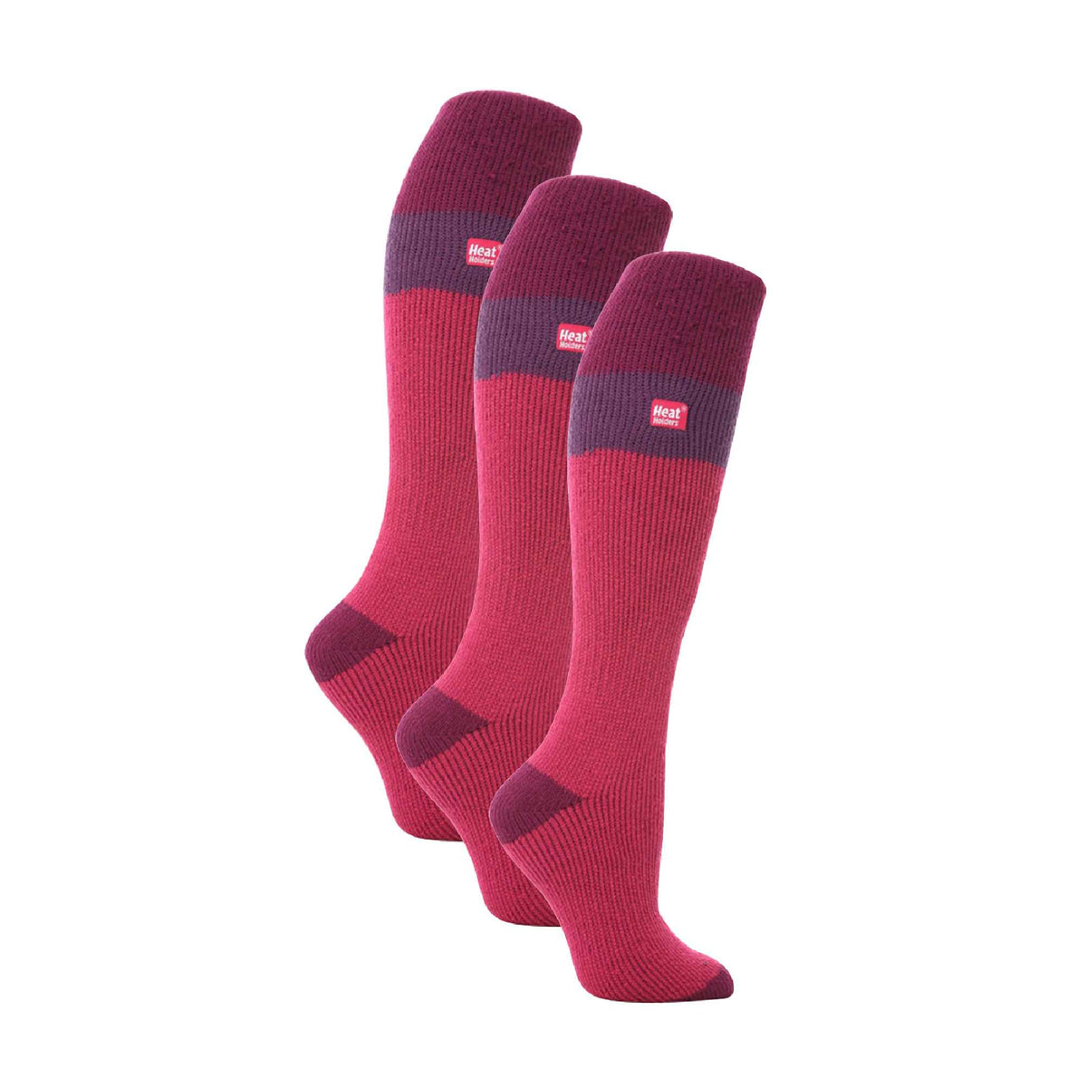 3 Pack Ladies Winter 2.3 TOG Thermal Long Knee High Ski Socks