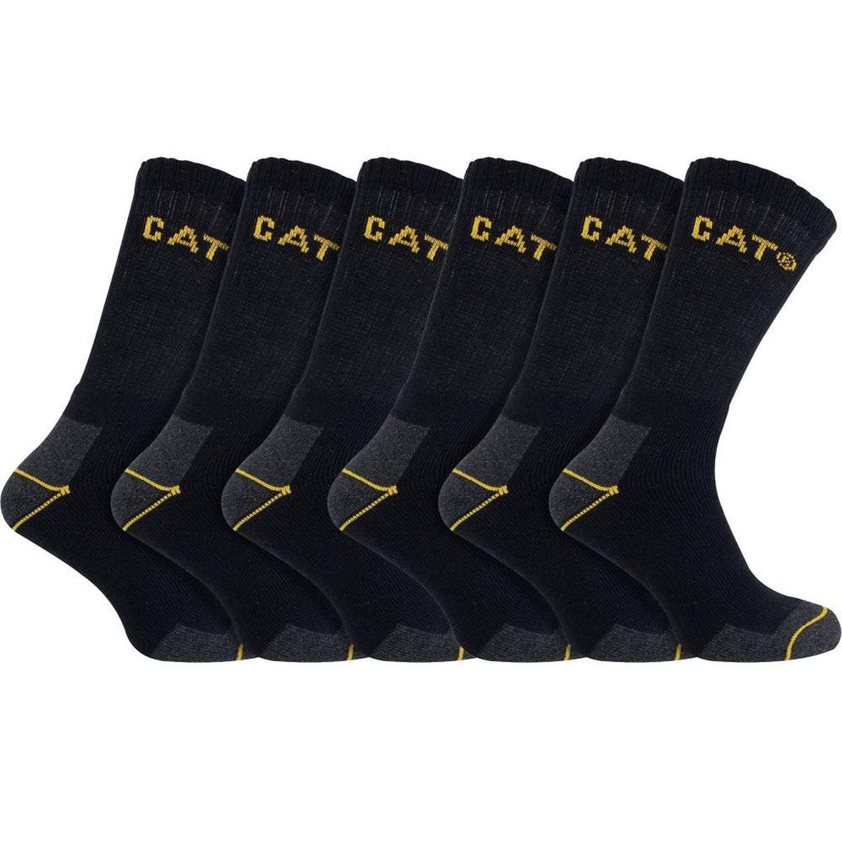 6 Pack Unisex Heavy Duty Work Socks for Steel Toe Boots