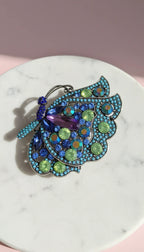 Sparkling Crystal Butterfly Pin Statement Brooch