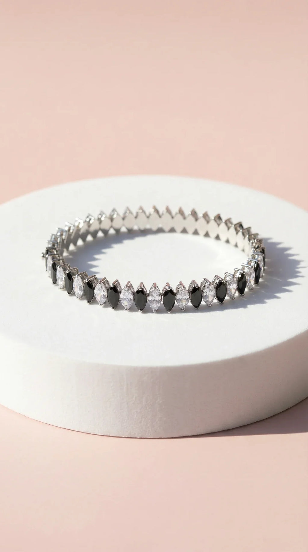 Stretchy Oval Crystal Bracelet Cuff
