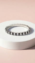 Stretchy Oval Crystal Bracelet Cuff