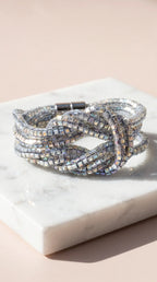 Magnetic Love Knot Crystal Bracelet