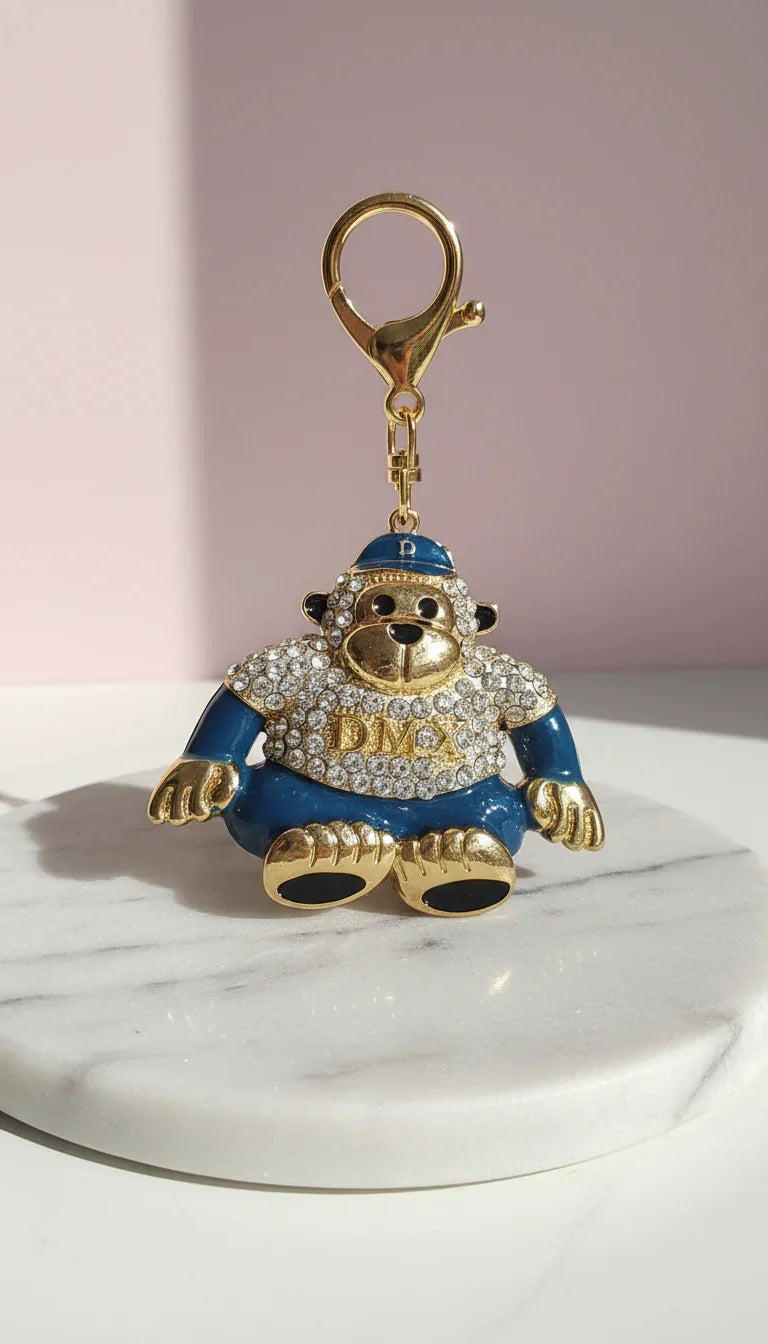 Monkey Crystal Key Ring & Bag Charm