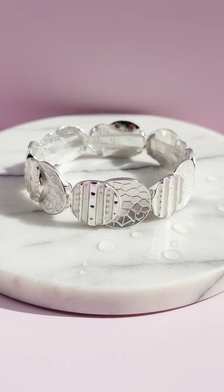 Abstract Circle Link Stretchy Bracelet