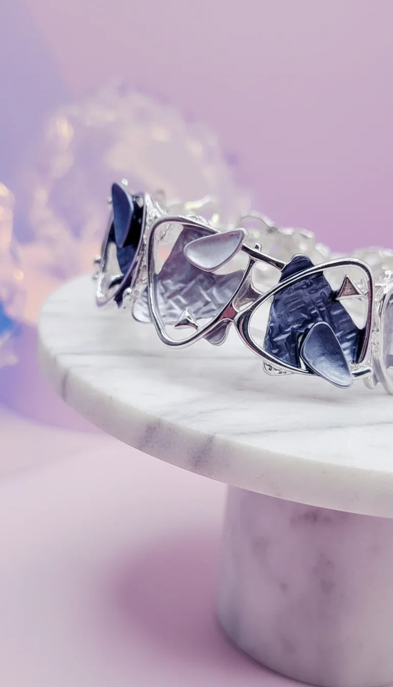 Abstract Geometric Stretchy Bracelet