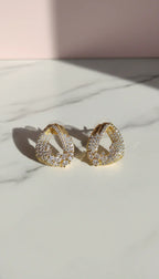 Pear Shape Crystal Stud Earrings