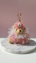 Teddy Bear With Tutu Bag Charm Key Ring