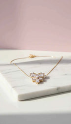 Butterfly Crystal Long Necklace