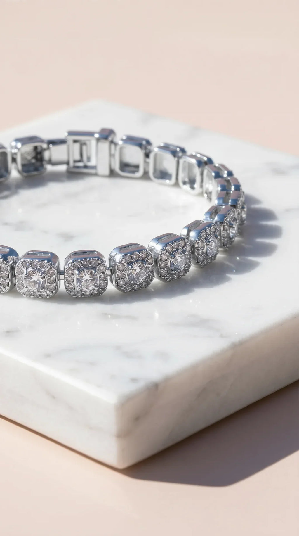 Gold Plated Crystal Tennis Bracelet