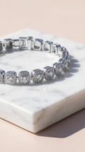Gold Plated Crystal Tennis Bracelet