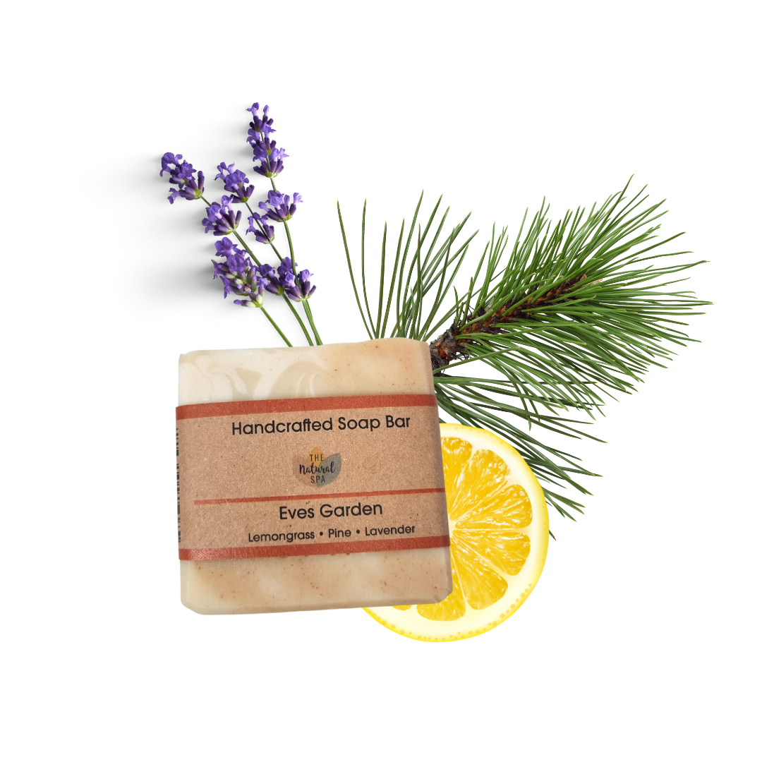 - Eves Garden Cold Process Soap Bar | Lemongrass, Lavender & Pine Natural Handcrafted Soap | Vegan, Plastic-Free Skincare | 3 Styles Available