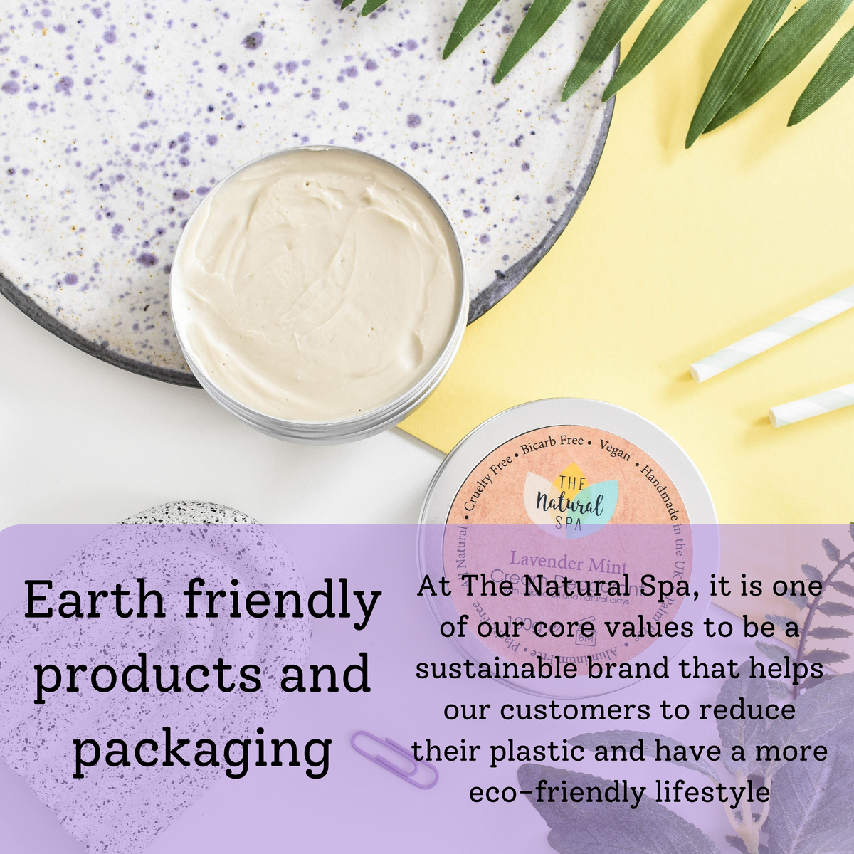 - Lavender Mint Cream Deodorant Balm | Natural Bicarb & Aluminium-Free | Gentle, Vegan, Plastic-Free Odour Protection