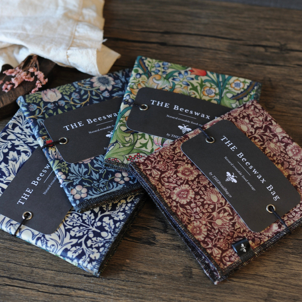 THE William Morris Beeswax Bag |Mallow Forest