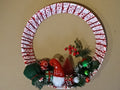 Handmade Christmas wreath with Santa Gonk