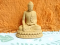 Buddha 10cm tall x 8cm W  (approx)  3D printed in wood PLA