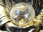 Solar Powered Resin Buddha  25cm x 20cm x 32cm